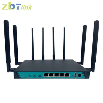Zbtlink Gigabit 4G Wifi Router Divas SIM Kartes 1200Mbps Dual Modemu Openwrt 4*LAN 2.4 G 5.8 GHz 8 Antenas Wi-fi Hotspot 64 Lietotājs