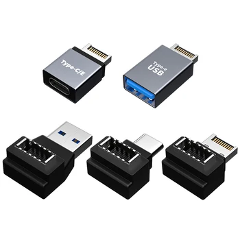USB 3.1 Priekšējā Paneļa Galvenes E Tipa USB C C Tipa Izplešanās Kabeļa Adapteris Savienotājs Darbvirsmas Datoru Pamatplates Spraudnis