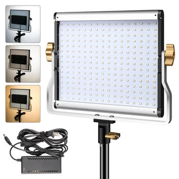 20W Spēcīgs Lielisku LED Panelis Gaismas Divu krāsu LCD Ekrāns 1-100% Vienmērīga apgaismojuma intensitātes Lampas Foto Studijā, Fotografēšana, Video