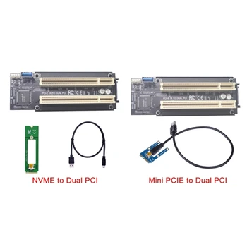 NVME/PCI-Express uz PCI Adapteris Karte PCIe Duālais Pci Paplašināšanas Kartes Slots USB 3.0 Piebilst par Kartes Converter for PC Dropship