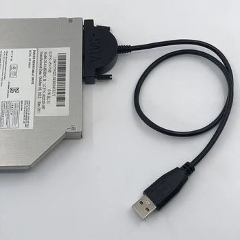1gb USB 2.0 Sata 7P+6P 13Pin Adaptera Kabeli Piezīmjdatoru CD/DVD ROM Slimline Sata Disku Pārveidotājs Kabelis Skrūves Vienmērīgs Stils