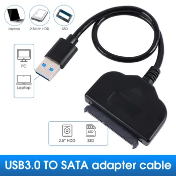 SATA USB 3.0 2.0 Kabelis 6 gb / s uz 1.8 2.5 Collu Ārējie HDD SSD Cieto Disku SATA 3 Adapter USB 3.0 Sata III Kabeli 2023