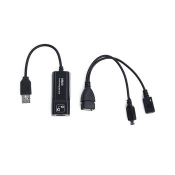 USB 2.0 RJ45 Adapteri ar Mirco USB 2.0 OTG Adaptera Kabeli, LAN Ethernet Adapteris uz Amazon Fire TV 3, vai Pieturēties GEN 2
