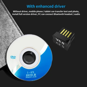 USB Bluetooth Dongle 5 0 Bluetooth Adapteri Zemas Jaudas Bezvadu Raidītājs Uztvērējs