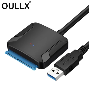 OULLX USB 3.0 Sata Adapteri Pārveidotājs Kabelis USB3.0 Cieto Disku Pārveidotāja Adapteris Samsung Seagate WD 2.5 3.5 HDD, SSD diska Adapteri,