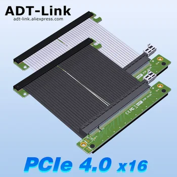 Mini Šasijas PCIe 4.0 X16 Stāvvadu Kabelis RTX3060 3090 Grafikas Kartes, ITX A4 PC Gadījumā PCI-E 4.0 Dubultā Apgrieztā GPU pagarinātāju