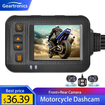 1080P Ūdensizturīgs Motociklu Dashcam 2 collu Krāsu Displeju Priekšējā+Aizmugurējā Kamera Video Reģistratoru DVR Sistēma Vadu Kontroles Cilpa Ierakstu