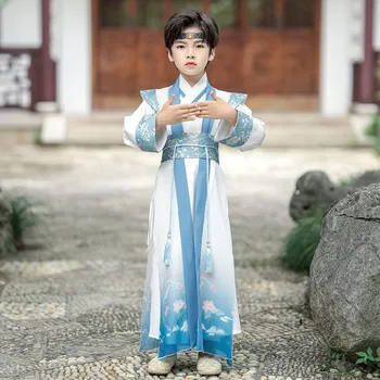 Tang Uzvalks Ķīniešu Stilā Zēns Hanfu Posmā Valkāt Tērpu Cosplay Darbības Drēbes