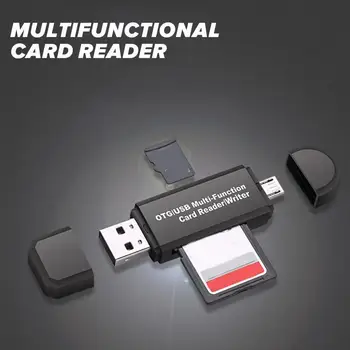 OTG Karšu Lasītājs Micro USB Un USB 2.0 Savienotāji Micro SD/TF SD/MMC kartes Slots Slots Ar Mikro Decives Saderīgu Mobilo USB Andr Y7N9