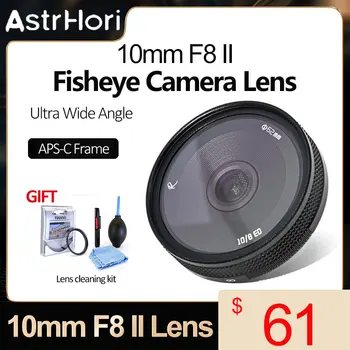 AstrHori 10mm F8 II Ultra Plata Leņķa Zivsacs Objektīvu APS-C Rokasgrāmata Ministru Kameras Objektīvs Sony E Nikon Z M4/3 Fuji X L Mount Kameru