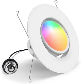 Smart Padziļinājumā Apgaismojums 5/6 Collu 15W RGBWW LED Prožektora Gaismas varat 16 Miljoni Krāsu Maiņa Griestu Gaismas 2700K-5000K Aptumšojami