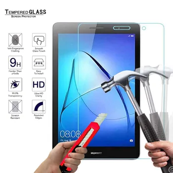 Rūdīta Stikla Huawei MediaPad T3 8.0 KOB-W09 KOB-L09 Ekrāna Aizsargs, Tablete no Rūdīta Stikla Pārklājumu 8 Collas
