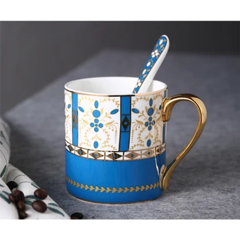 Augstas kvalitātes, Britu stils, viegls, personalizētu zelta keramikas ceļojumu kafijas tasi, kāzu mielasti, brokastis, kauss un krūze