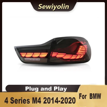 Auto Piederumi LED Piekabes Gaismas lukturu Par BMW M4 F82 F83 F32 F33 F36 2014. - 2020. Gadam Aizmugures DRL Signālu Automobiļu Plug And Play