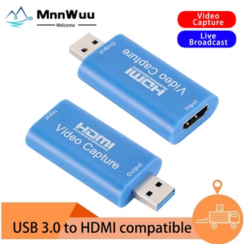 MnnWuu USB2.0 HDMI Saderīgas ar Video capture karte 1080P piemērots PS4 Slēdzis spēle live DVD HD kameru ierakstu