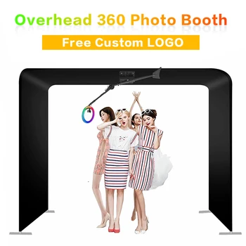 Portatīvo Photo Booth 360 Selfie Gaisvadu Top Spinner Ar Kopņu Aizpildīt gaismas Mašīna Kameras 360 photobooth Pusēm Notikums