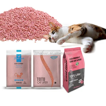 Mājdzīvnieku piederumi, sulīgu persiku tofu kaķu smiltis 1 tonnu
