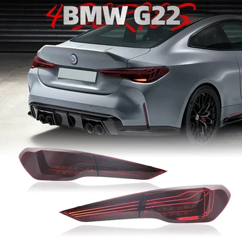 Auto Lukturi Aizmugures Lukturi BMW 4 Sērijas G22 aizmugurējos lukturus, Montāža 2020-2023 Uzlabot M4 CSL Stila Sērijveida Pagrieziena Signāla