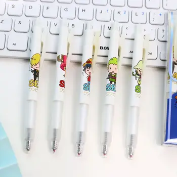 24 Gab Paraksts Gēla Pildspalvas 0.5 mm, Melna Neitrāls Ūdens Pildspalvu korejas Radošo Karikatūra Nospiediet Set Studentu Kancelejas preces