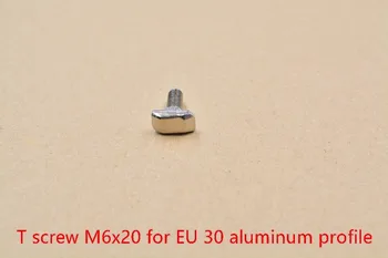 Eiropas standarta T skrūvi T skrūvi M6x20 Eiropas standarta 30 alumīnija profilu 1gb