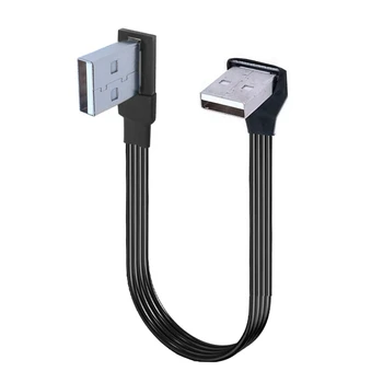 5CM 1M 2M USB 2.0 Vīrietis uz Vīriešu/Sieviešu Leņķveida 90 Pagarināšanu Adaptera kabeli USB2.0 vīrietis, lai sieviete labi/pa kreisi/uz leju/uz augšu Melns kabelis