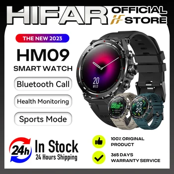 HIFAR HM09 Smart Skatīties Bluetooth Zvanu Vīriešiem, Āra Sporta Fitnesa Rokassprādze Veselības Monitors Tracker rokas Pulkstenis Ūdensizturīgs Smartwatch