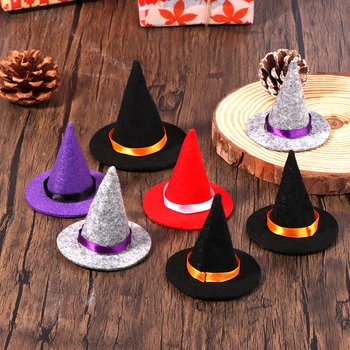 Leļļu Namiņš Mini Raganas Cepure Lelle Klp Cepures Halloween Dekoru, Lai Lelle Mājas Dekors Bērniem Izlikties, Spēlēt Rotaļlietas