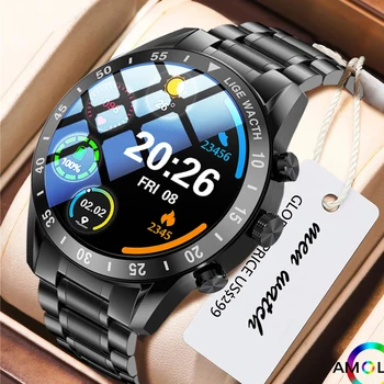 2023 Jaunu Bluetooth Zvanu Smart Skatīties Vīrieši ar skārienekrānu ūdensizturīgs Sports Fitness Watch Luxury Smart Pulksteņi Vīriešu IOS Android