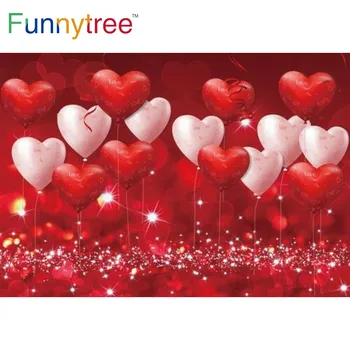 Funnytree Valentīna Diena Background februāris 14 Mirdzēt Bokeh Mīlestība, Kāzas, Saderināšanās ballītes Portrets Photocall Fonu