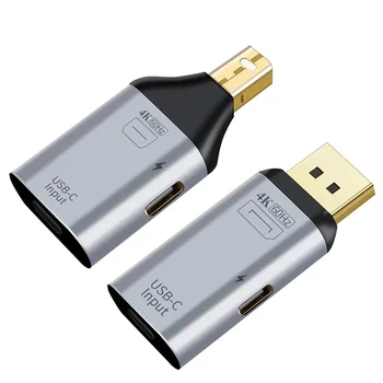 USB 3.1 C Tipa Adapteris USB-C HDTV DP Mini DP HD Video Splitter Samsung Klēpjdatoriem 100W 4K@60Hz C Tipa Konvertētājs