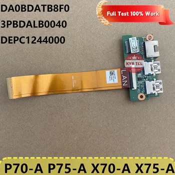 Klēpjdators Patiesu Dual USB LAN Dēlis + Kabeli 3PBDALB0040 Toshiba Satellite P70-A P75-A Qosmio X70-A X75-A DA0BDATB8F0 Grāmatiņa