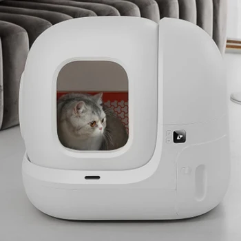 Būri Pet Cat Bedpans Automātiskā Self Vannas Istaba Slēgts Smart Cat Bedpans Būra Tualetes Areneros Gatos Cerrados Cat Aksesuāri