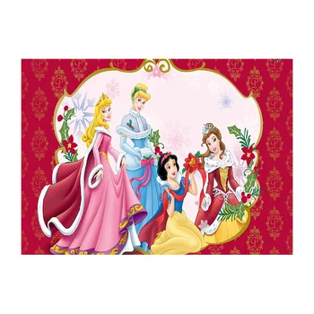 Jauki Pasūtījuma Sleeping Beauty Aurora Sniegbaltīte Belle Pelnrušķīte Rad Fons Laimīgu Jauno Gadu Ziemassvētku Fonus Apdare