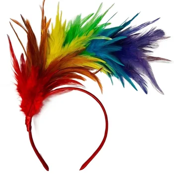diezgan Sievietēm, Krāsains Spalvu Matu Stīpas Modes Galvas Matu Lentes Meitenēm galvas rotaslietas Gabals Hairband Dzimšanas diena Matu Aksesuāri