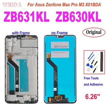 Oriģināls Par Asus Zenfone Max Pro M2 ZB631KL ZB630KL X01BDA LCD Displejs, Touch Screen Digitizer Montāža LCD Rezerves Daļas