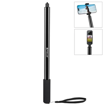 PULUZ 2m Metāla Selfie Stick Monopod par Insta360 Viens RS / X2 / X3 Rīcības Kameras Alumīnija Sakausējuma Selfie Stick ar 1/4 Skrūvi