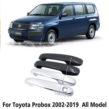 Toyota Probox 2002~2019 Visi Modeli Oglekļa Šķiedras Chrome Durvju Roktura Vāciņš Auto Piederumi, Uzlīmes, Apdares Komplekts 2003 2004 2005