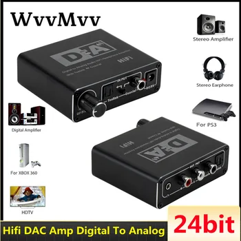 WvvMvv HIFI APK Digitālā Uz Analogo Audio Converter, RCA un 3,5 mm AUX RCA eadphone Pastiprinātājs Toslink Optiskā, Koaksiālā Izeja, APK
