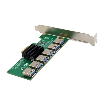 PCIE, lai USB 3.0 Stāvvadu Reizinātājs 6 USB 3.0 Paplašināšanas Kartes Adapteris Paplašinātājs par Desktop PC Datoru 5Gbps PCI-E Konvertētājs