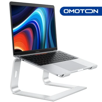 OMOTON Universal Laptop Stand Noņemams Klēpjdatoru Mount Alumīnija Metāla Turētājs Stāvēt uz Galda Saderīgas Samsung Xiaomi Huawei