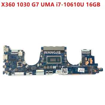 FPM30 LA-J442P HP EliteBook X360 1030 G7 Klēpjdators Mātesplatē M16064-601 M16064-001 UMA i7-10610U 16GB 100% Darba