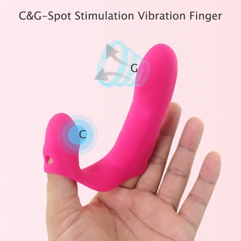 Divkārša Vibrācija Pirkstu Vibrators Dzelksnis Klitora Glans Stimulēšanas Rīki Sievietes G-spot C-vietas, Stimulē Seksa Rotaļlietas