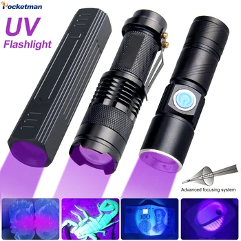 UV Lukturīti Melnā Gaisma 365/395nm Ultravioleto Blacklight Detektoru Suņu Urīna Pet Traipu un Gulta Kļūdu