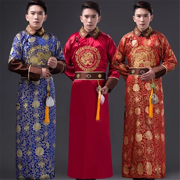 Qing Dynasty tērpus četriem vectēvi augstprātīgi drēbes, vīriešu imperators skatuves sniegumu kino un televīzijas kostīmi rave outfir