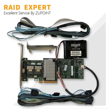 ZUPOINT LSI 9270CV-8i RAID Kontrolieris Karti 1G Kešatmiņu SAS PCIe 3.0 6Gb/s Expander Karte + Kondensators + 2* SFF8087 SATA Kabeli