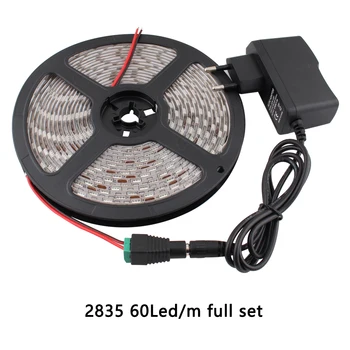 RGB LED strip gaismas ūdensizturīgs SMD2835 5M RGB lentu DC12V led lentes diode gaismas joslas elastīgas, rievotas lampas IS Tālvadības pults