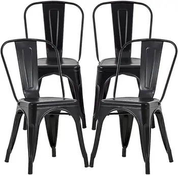Ēdamistabas Krēsli Komplekts no 4 Metāla Krēsli Krēslu 18 Cm Sēdekļa Augstums Ēdamistabas Virtuves Krēsls Tolix Restorāns Krēsli Bāra Paaugstināma