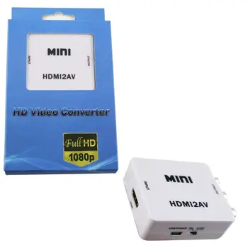 Banggood Mini HDMI2AV HD Video Converter Box HDMI-saderīgam ar RCA AV/CVSB L/R Atbalstīt NTSC/PAL Izejas Adapteris