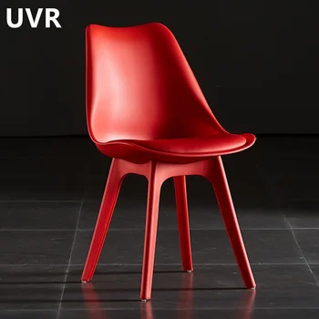 UVR Augstas kvalitātes Restorānu Krēsli Mūsdienu Vienkāršu Plastmasas Taburete Mājas Izklaides Krāsu Atzveltnes Krēsls Ērtu, Ēdamistabas Krēsls