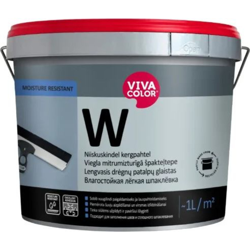 Vivacolor W špaktele mitrumizturīga, gatava 3L